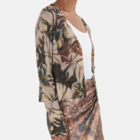 LE SUPERBE PARADISE FLORAL CROPPED CARDIGAN - Picture 6 of 10